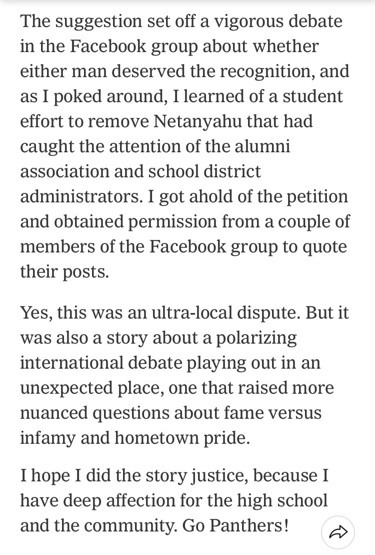 kenvogel's tweet image. The mounting @Netanyahu disdain at his high school alma mater Cheltenham became clear over the weekend on an alumni Facebook group.
I got permission from members to quote their posts + I got other material.
I’m a proud alum & hope I did the story justice nytimes.com/2025/07/18/us/…