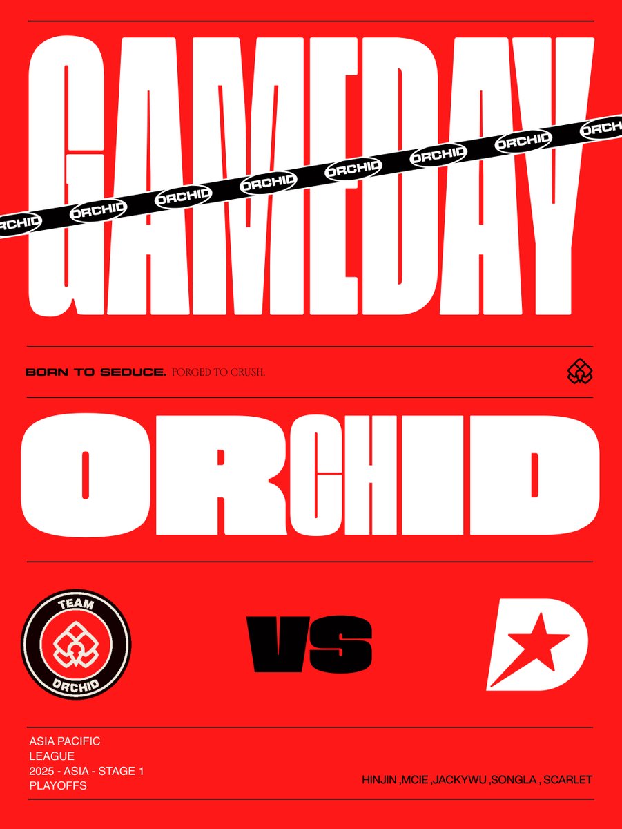 TeamOrchidGG's tweet image. Let's get this lower-bracket run started!
🏆R6 Asia Pacific League 2025 - Stage 1 - Playoffs
🆚@DAYSTARGG
⏰12:00pm SGT - 6:00am CET (expected time)
#BloomOrchid🌺