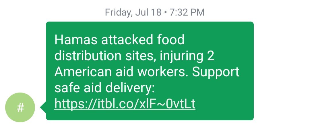 MJPlitnick's tweet image. Just got this text from @AIPAC. The shameless dishonesty here is stunning even for them. The "aid workers" are the mercenaries from the orwellian named "Gaza Humanitarian Foundation," which has been shooting and gassing #Palestinians in #Gaza queueing for food.