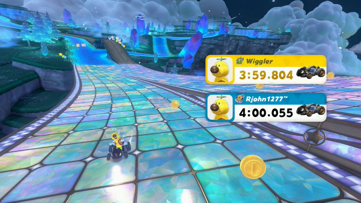 Triple coin + no pacelock only to miss a trick S3 and get a horrible final glider. Incredibly disappointing run. #MKWorldWR