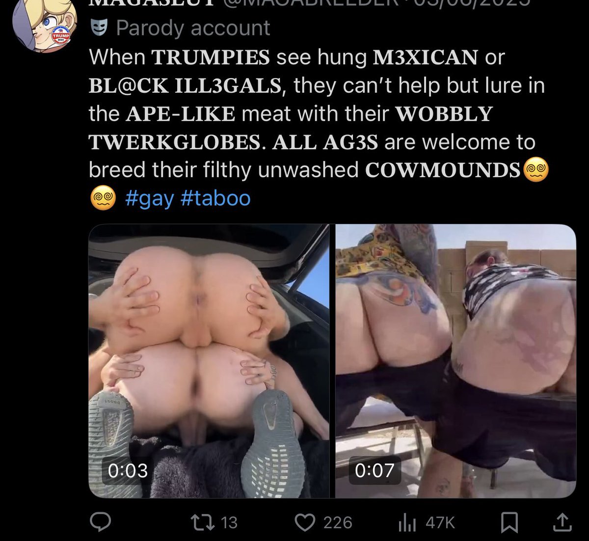 SharOrc's tweet image. // Raceplay as a kink is so embarrassing because it always sound like shit like this….