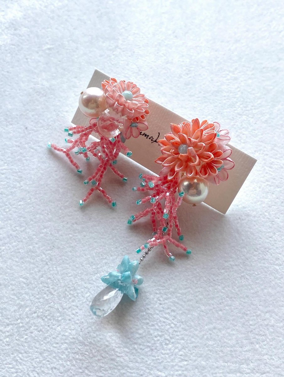 今日はハンドメイドインジャパンフェスです✨
珊瑚礁のイヤリングの新作もお待ちしております。

●ハンドメイドインジャパンフェス
7/19（土）東京ビックサイト　西1.2ホール
ブースE-69
11:00〜18:00
※購入点数に制限を設けさせていただきます。
お一人様3点まで購入可能です（14時より制限解除）