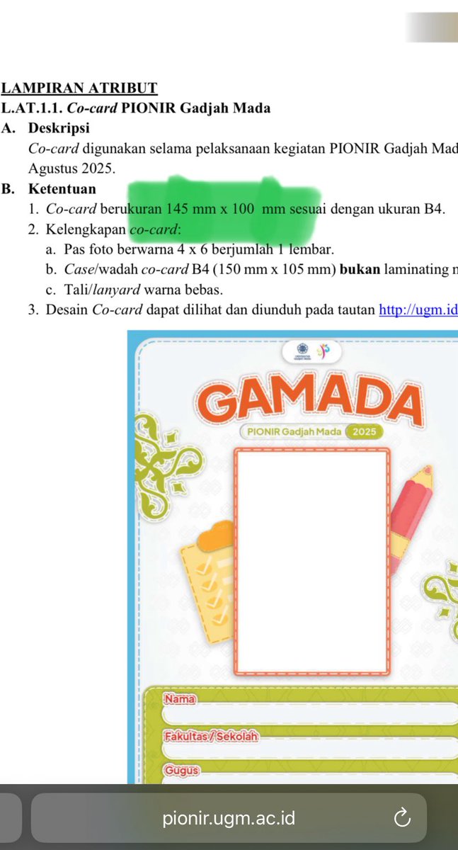 atributugm's tweet image. ini caranya biar cocard ukuran 145x100mm bisa masuk ke wadah b4 gimanaa? @pionirugm