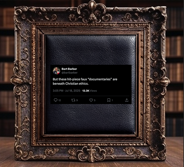 ShawnGrahamTN's tweet image. The SBC platform class hates the truth of @megbasham's book, and now "documentaries" exposing their duplicity are beneath the dignity of the unholy Baptist See. Sounds like we need common folks like @jonharris1989 'n @William_E_Wolfe flipping over tables in their lofty temples.