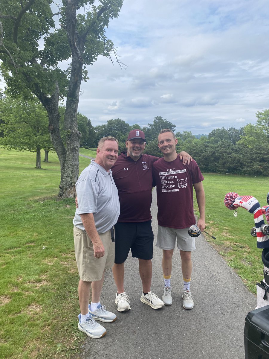 Beaver Football Golf outing today. Thank you to all the former alumni and everyone who golfed today.  Great Day to be a Bobcat
