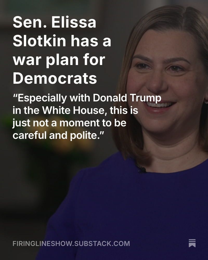 FiringLineShow's tweet image. How will Democrats fix their party?
@SenatorSlotkin has a plan.
Don't miss @MargaretHoover’s new interview airing this weekend on Firing Line.
And read about it on Substack: bit.ly/3IvDKND