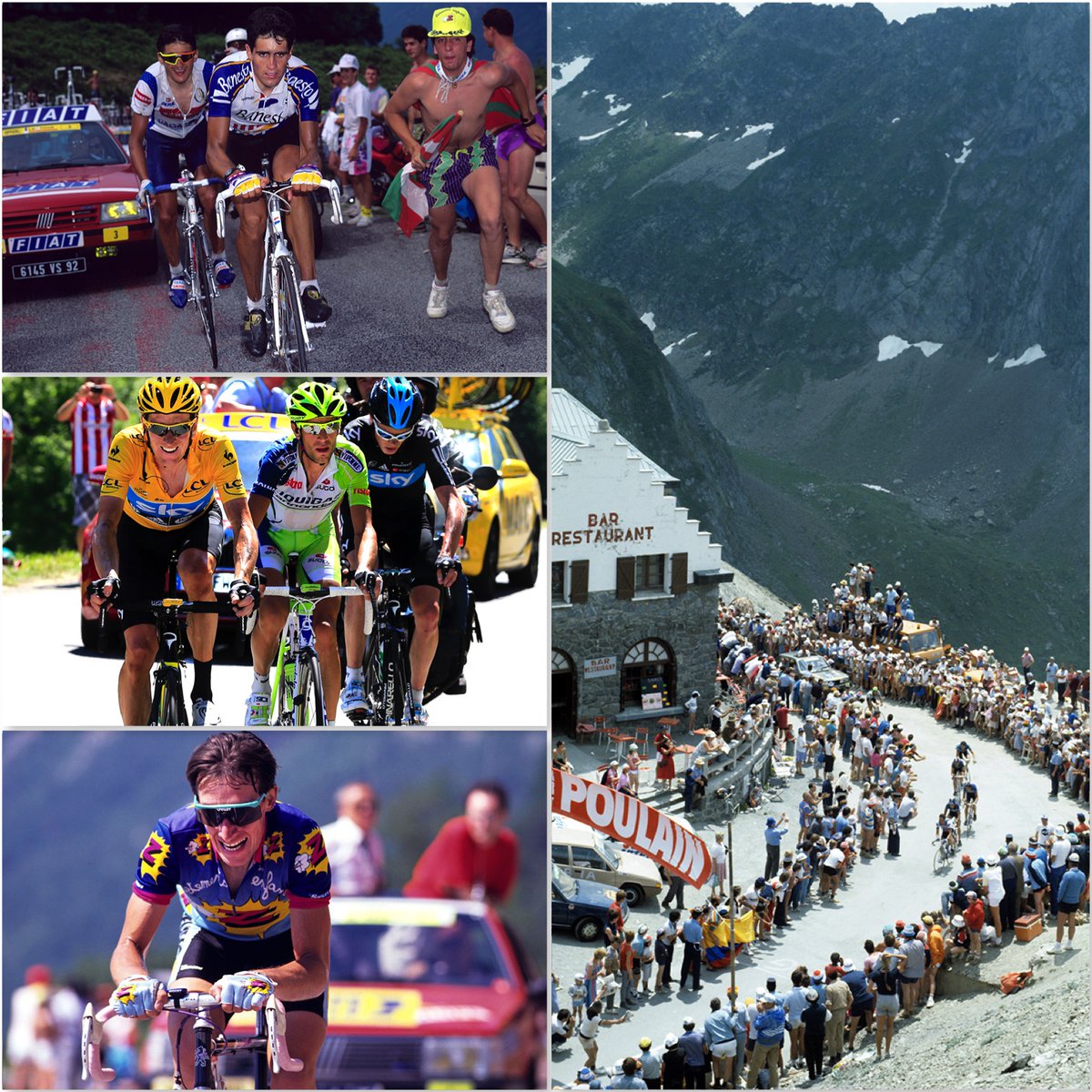 grahamwatson10's tweet image. Mighty Pyrenean stage today..! The beauty of the Col du Tourmalet was very evident in 1983; Miguel Indurain & Claudio Chiappucci escaped on Col d'Aspin in 1991; Brad Wiggins in Yellow on the Col de Peyresourde in 2012; Robert Millar won the climb to Superbagnéres in 1989...