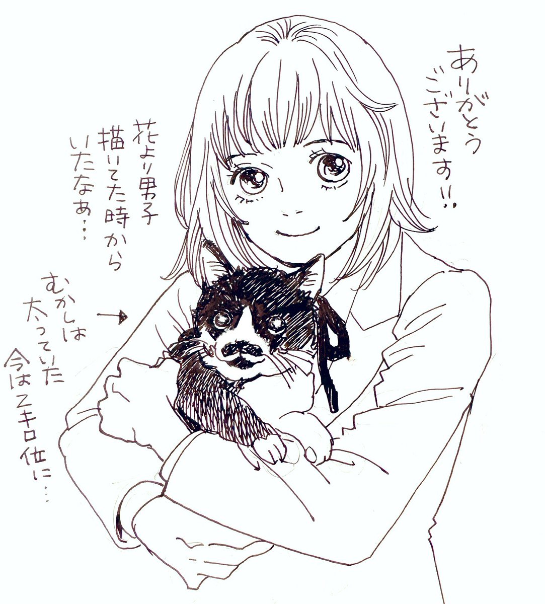 yokokamioo's tweet image. たくさんの優しいお言葉、本当にありがとうございます!らくがきでお礼を…。
まだ低空飛行ながら頑張っています。(動かないとほんとドキドキします。)