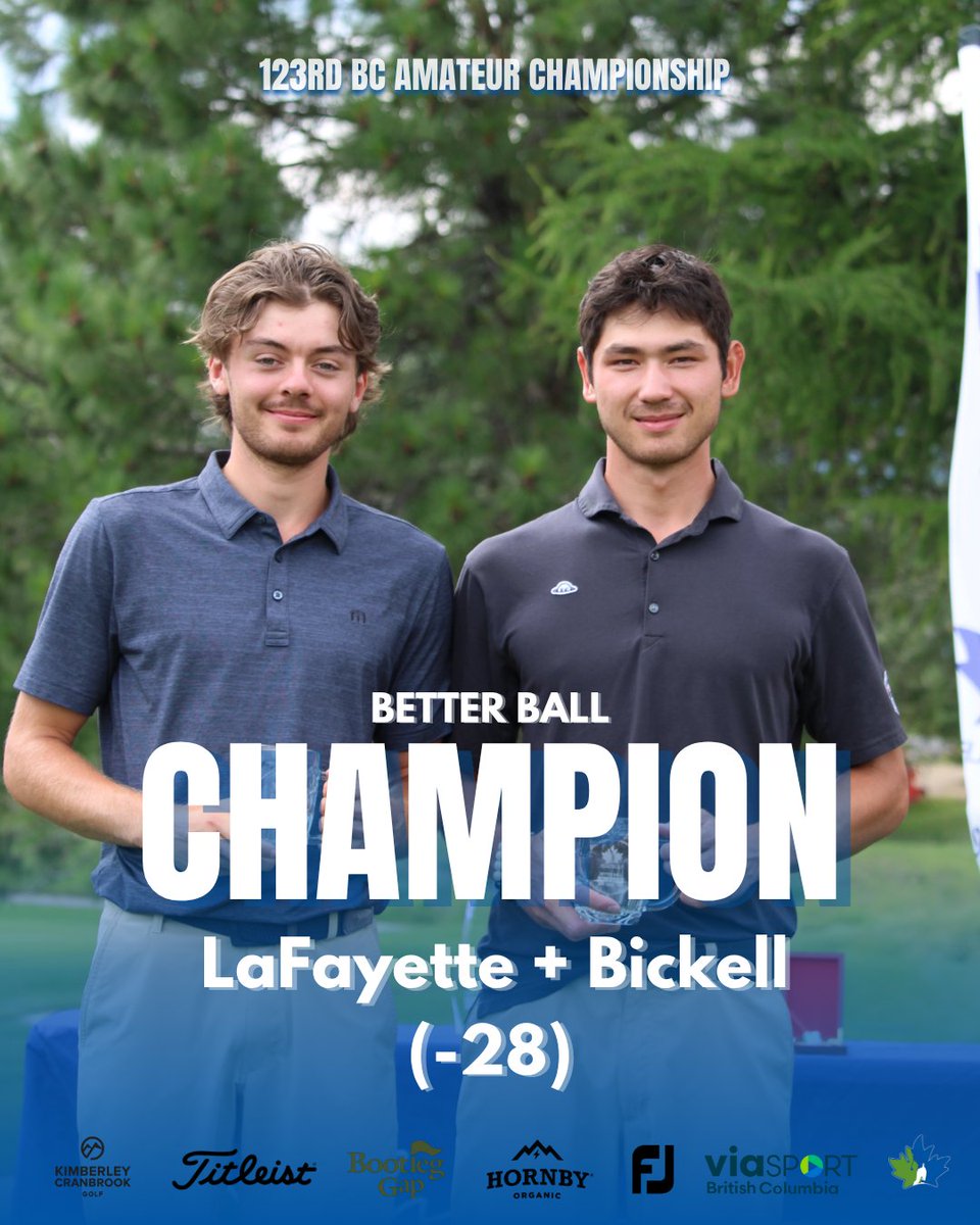 bc_golfer's tweet image. That’s a wrap on the 123rd BC Amateur! ⛳️
Congrats to champ Austin Krahn, Better Ball champs Hudson & Mack, Zone 4, and all competitors! 👏
Big thanks to the volunteers, Bootleg Gap, sponsors & everyone involved! 💙
Recap by @BradZiemer: britishcolumbiagolf.org/bcg-news-templ…