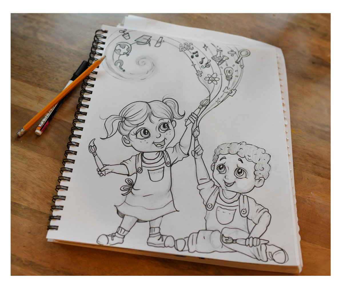MrsOArtStudio's tweet image. Growing up, I wanted to be a Disney illustrator 🎨✨, but I fell in love with teaching. I'm so excited to start brainstorming and sketching this year's theme. It's going to be magical...I can't wait to bring it to life on the computer. Stay tuned! #TeacherLife #ArtEd…
