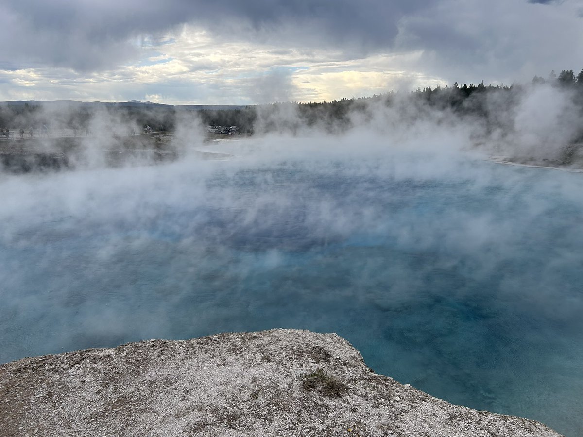 VVinzetta's tweet image. Few days in Yellowstone before football season takes over. Fifth trip! Took neice Rachel again. Two of the highlights in the wildlife spotting scope was seeing the Wapati Wolf Pack in action and watching a grizzly bear play in the stream. There’s no place quite like it! 🐾🐾🐾