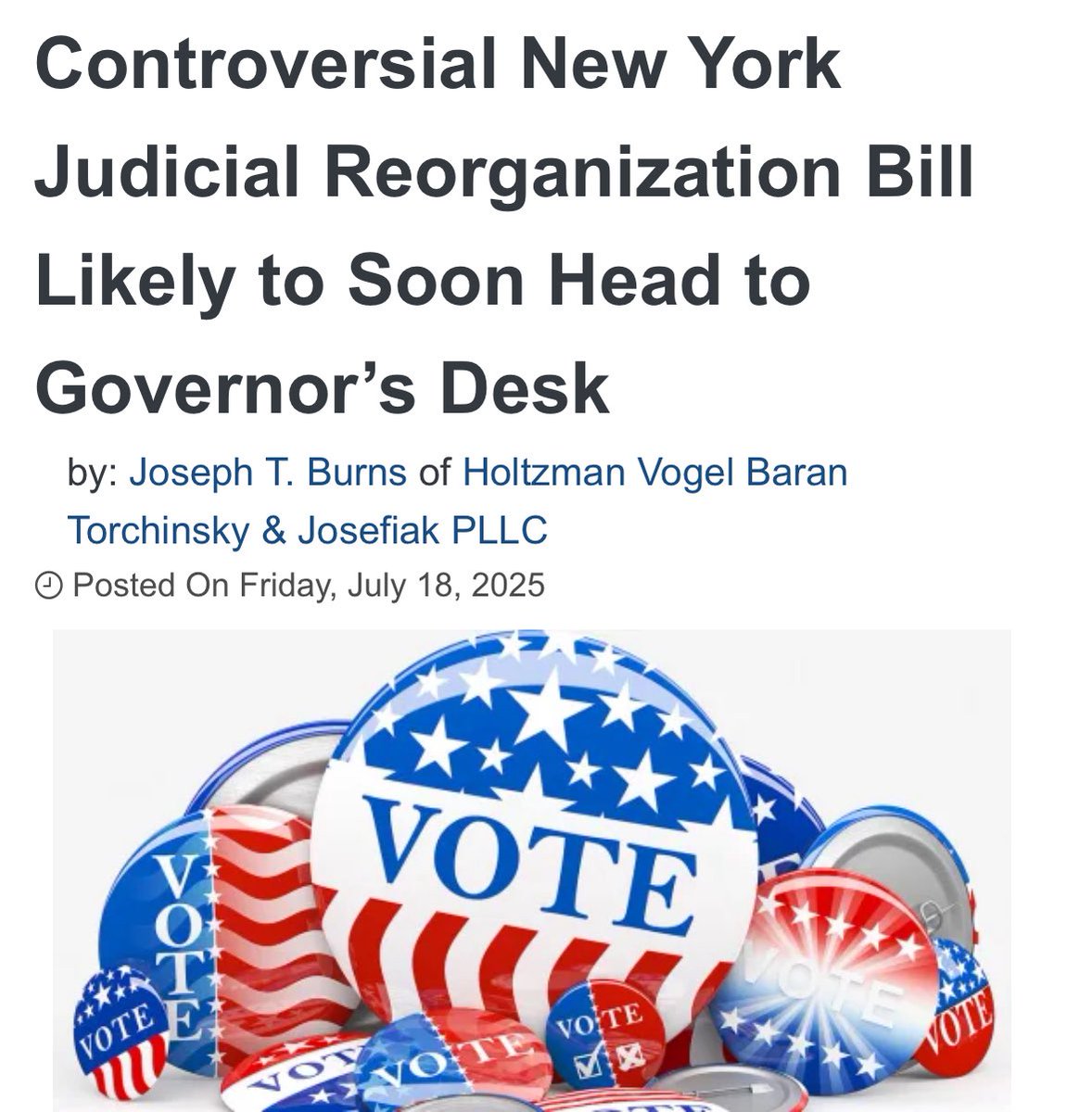 716ESQ's tweet image. Controversial #NewYork Judicial Reorganization Bill Likely to Soon Head to Governor’s Desk | @natlawreview
➡️ natlawreview.com/article/contro…
#ny #judiciary #judges #election #elections #vote #voting
@NewYorkGOP @EliseStefanik @Degrasse81 @spencecarr @NYCP @NYYRC @PatrickReillyNY