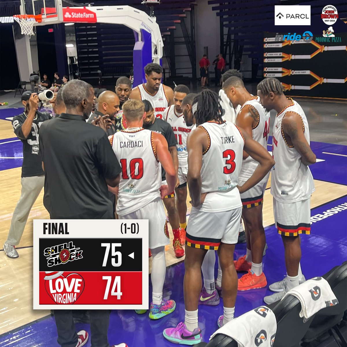Shell Shock TBT (@tbtterps) on Twitter photo Shell Shock advances with a hard-fought 75–74 victory over Love Virginia, moving one step closer to the $1 million grand prize.
Ronald March led the way with 24 points and 7 rebounds, <a href="/Diamond_Stone33/">All Eyes On Me</a> added 15 points, Cardaci contributed 12, and <a href="/410D_/">Darryl Morsell</a> chipped in 10.
Next game Shell Shock advances with a hard-fought 75–74 victory over Love Virginia, moving one step closer to the $1 million grand prize.
Ronald March led the way with 24 points and 7 rebounds, <a href="/Diamond_Stone33/">All Eyes On Me</a> added 15 points, Cardaci contributed 12, and <a href="/410D_/">Darryl Morsell</a> chipped in 10.
Next game