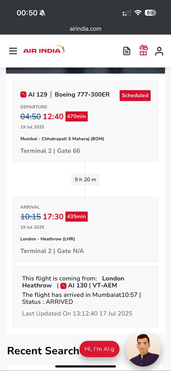 _rayasada_'s tweet photo. AirIndia doomsday coming soon! Every single flights with long delays and pathetic service. No prior information shared. Don’t even think of compensation! All they provide is refreshments for 8 hours of delay! 
#AirIndia #AirIndiaCrashProbe
@airindia @TataCompanies @DGCAIndia https://t.co/FvTlBuRTZa