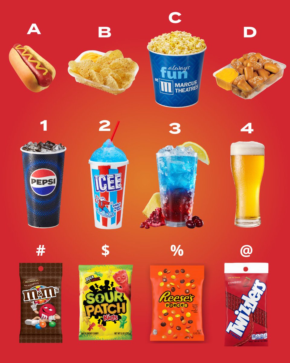 How well do your movie buddies know you? Retweet this post and see if your friends can guess your favorite movie theatre treats combo! 🍿🥤🍬