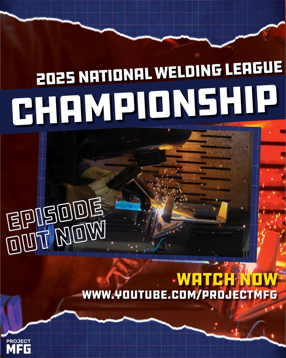 The wait is over! 🔥 The National Welding League Championship episode is officially LIVE on YouTube.

See who took home the title, the trophy, and the $100,000 grand prize. Watch the full episode now! 👇 
loom.ly/YXUHPeA 

#ProjectMFG #Youtube #WeldingChampionship