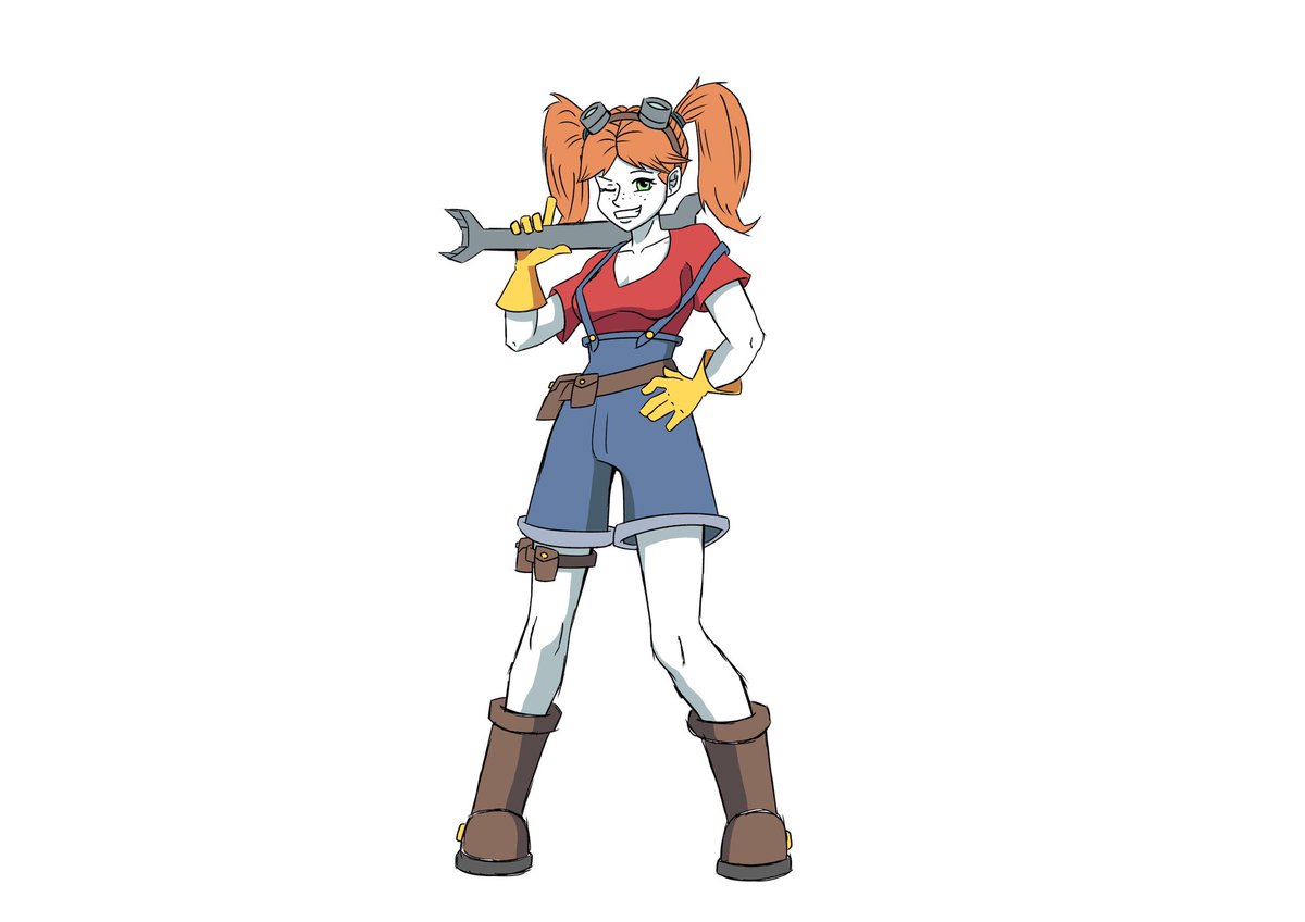 Hello everyone! I am so very pleased to introduce the caring, happy-go-lucky, mechanic Cassie! Follow for my updates, concept art, and more! ~ Noah #art #manga #anime #comic #ComicArt #webcomic #illustrationart #noai