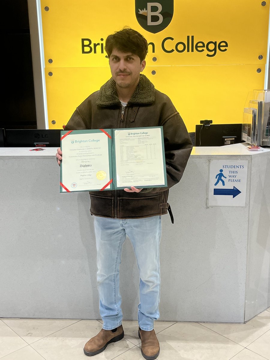 BrightonCol's tweet image. We took a break for a minute with our #graduationinspiration updates, but we are back! Let's give a hand to CRISTOPHER, who recently graduated from our Construction Project Management program. Congratulations! 👨‍🎓

#brightoncollegecanada #construction