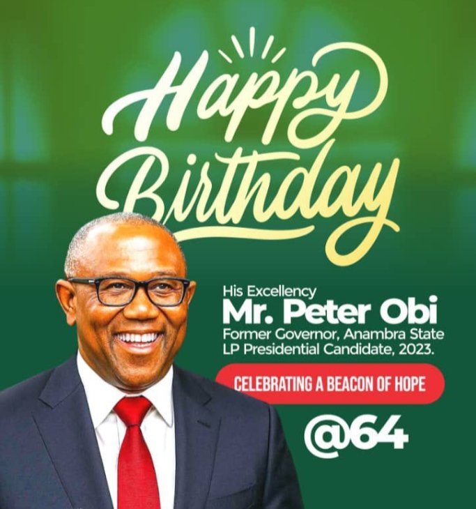 Obrams's tweet image. Congratulations 🎉 and Happy Birthday to the jewel and pride of Nigeria and Nigerians. H. E. @PeterObi
A New Nigeria is sacrosanctly POssible