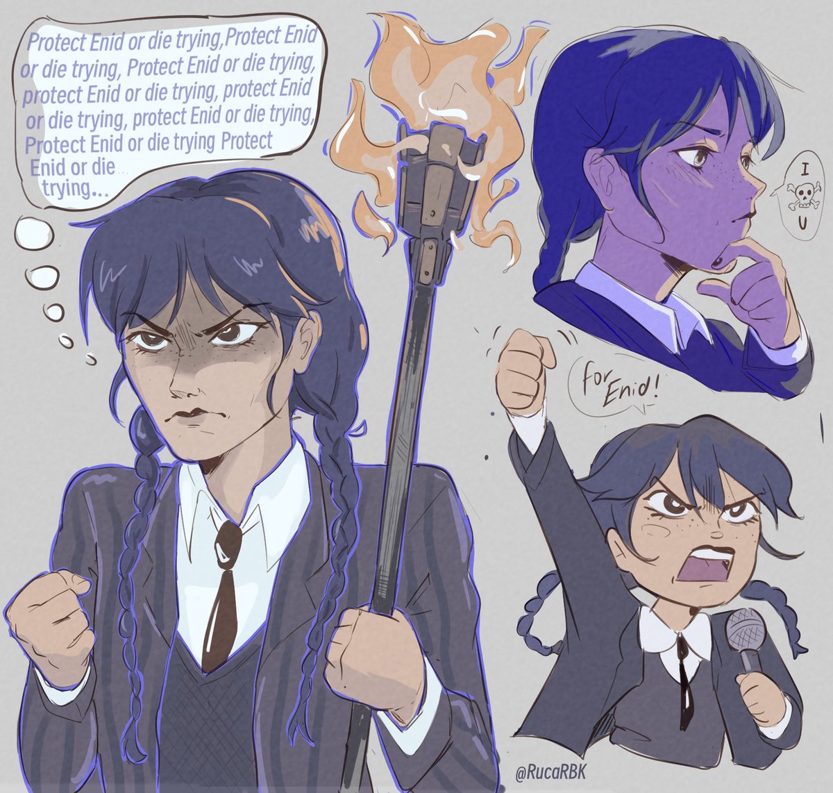 RucaRbk's tweet image. Season two let’s go !!!
Esta temporada será solo de ellos
#wednesday #wenclair #fanart