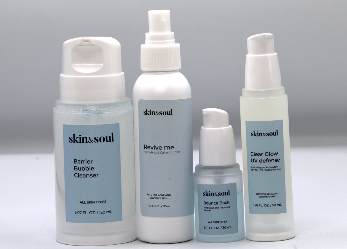 Let’s bounce collection available at skinandsoulcosmetics.com 🩵