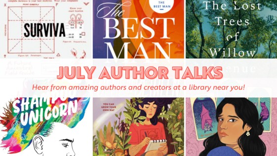 dcpl's tweet image. Everyone’s looking for ways to stay cool this July — why not do it with a good book and great conversation? 📚❄️ Join us for author talks at the Library all month long — meet new writers, hear fresh ideas, and get inspired. bit.ly/46kqAwr
