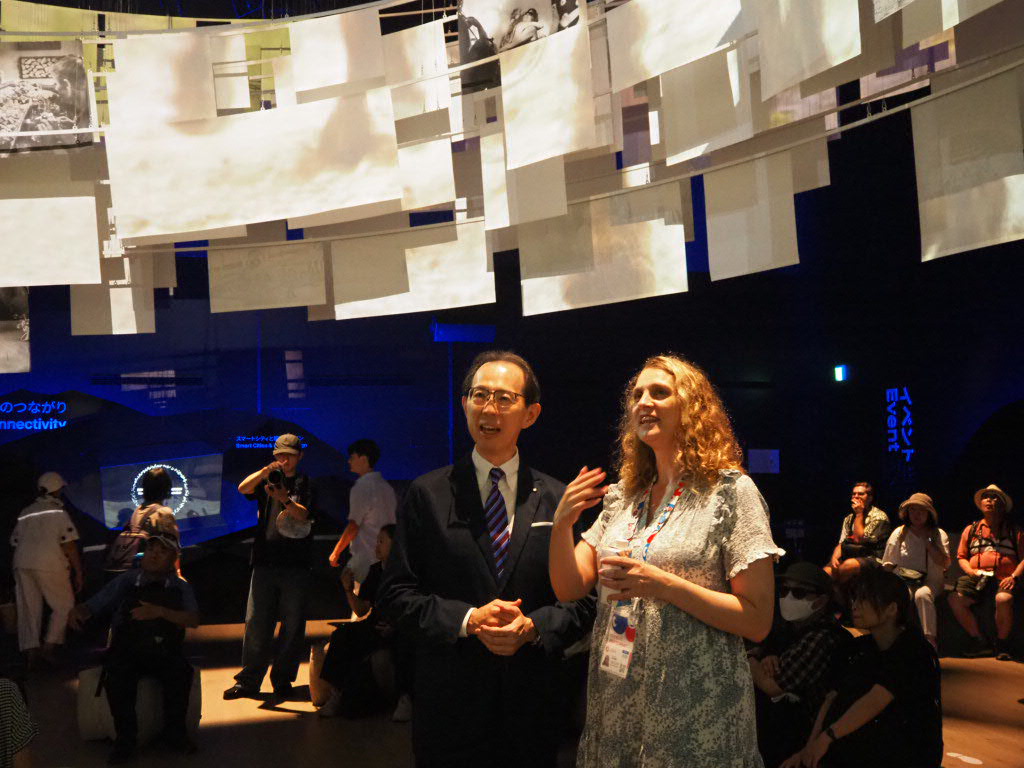nordicexpo2025's tweet image. ✨福島県の内堀雅雄知事がご来館くださいました。
デンマーク政府代表のスティーネがご案内し、「ノルディック・サークル」のコンセプトをご紹介。…