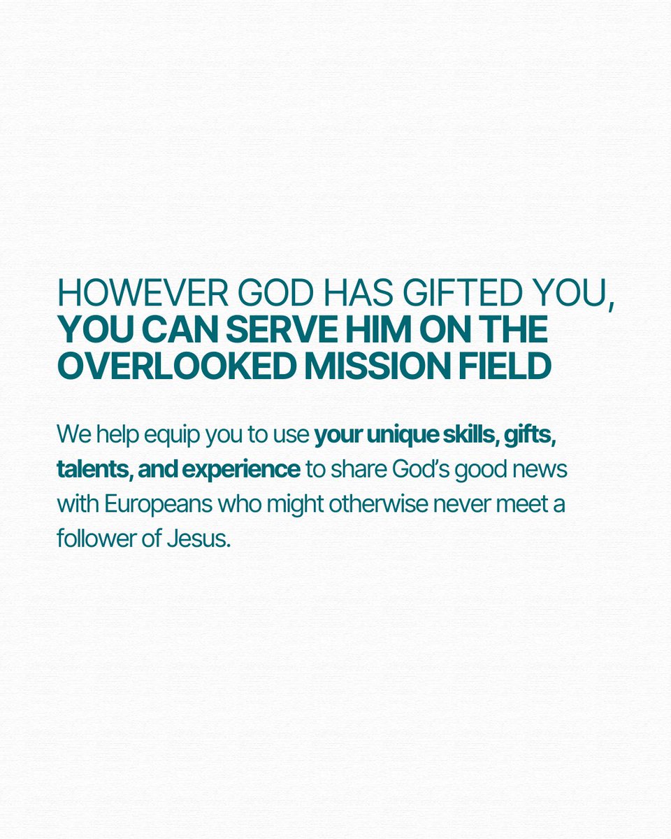 gemissionusa's tweet photo. We believe Europe is the most overlooked mission field in the world. If the Lord is stirring you to serve Him globally, join us in spreading His good news across this continent where less than 3% of the population claim a relationship with Jesus. 

https://t.co/0jh490xIDr. https://t.co/Fsj5QJBTra