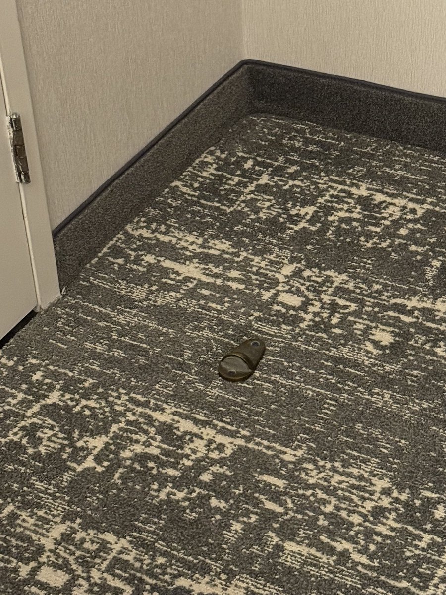 Pro tip:

Avoid this doorstops in hotels rooms while barefoot at all costs