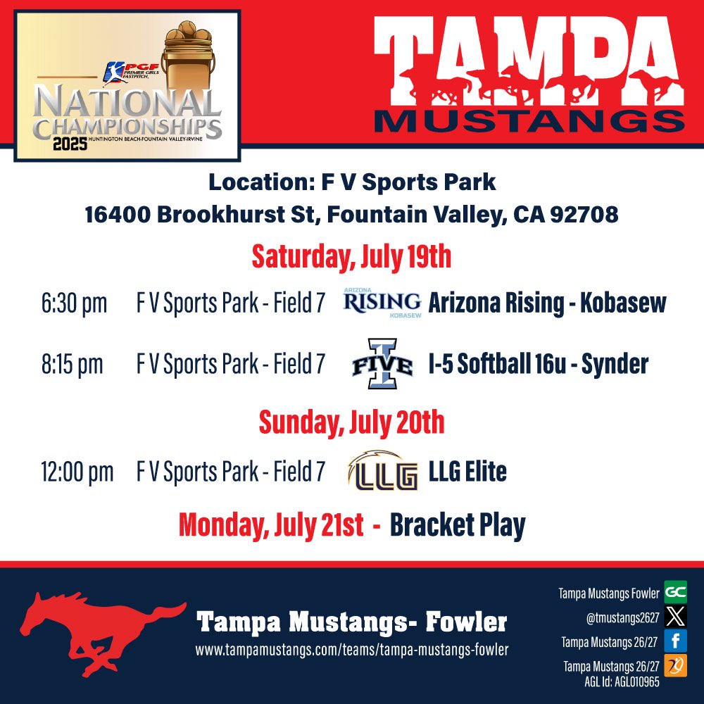 Last Tournament 🔥🔥🔥 <a href="/TMUSTANGS2627/">Tampa Mustangs Fowler</a> taking over Cali 🥳