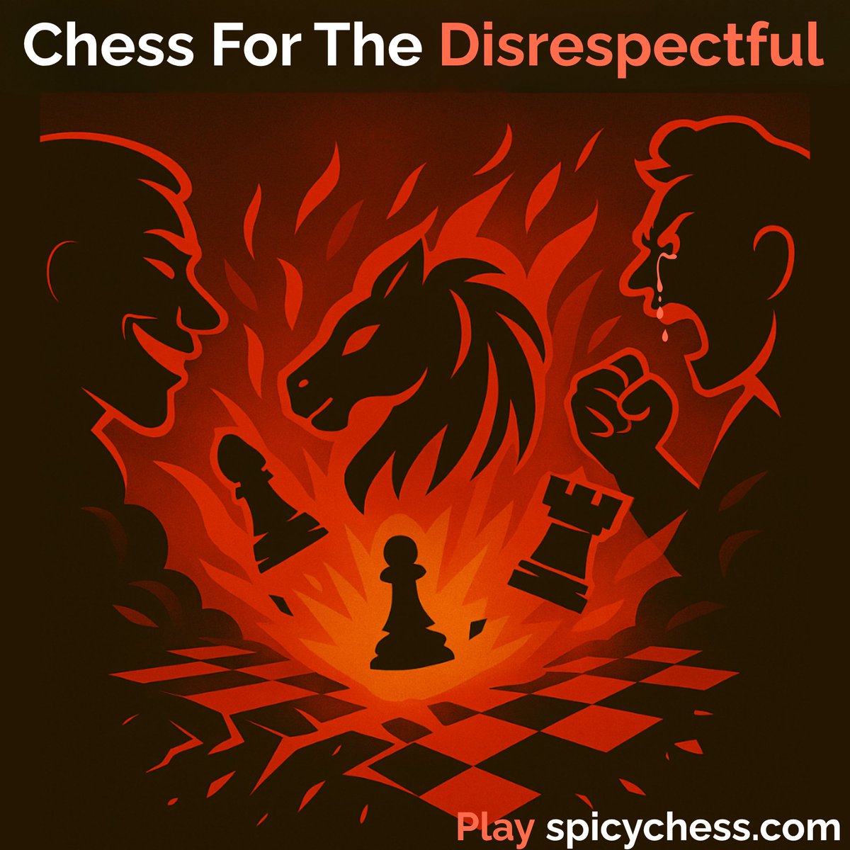 SpicyChessApp's tweet image. Tired of polite chess 🤔? At SpicyChess, you get rewarded for SMACKING your opponent 🤯