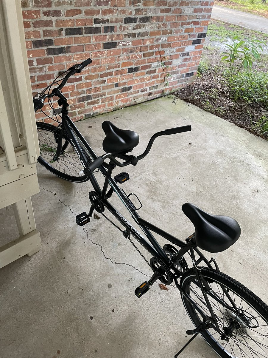 acatholicgeek's tweet image. We finally tested out our tandem bike tonight and it is SO FUN