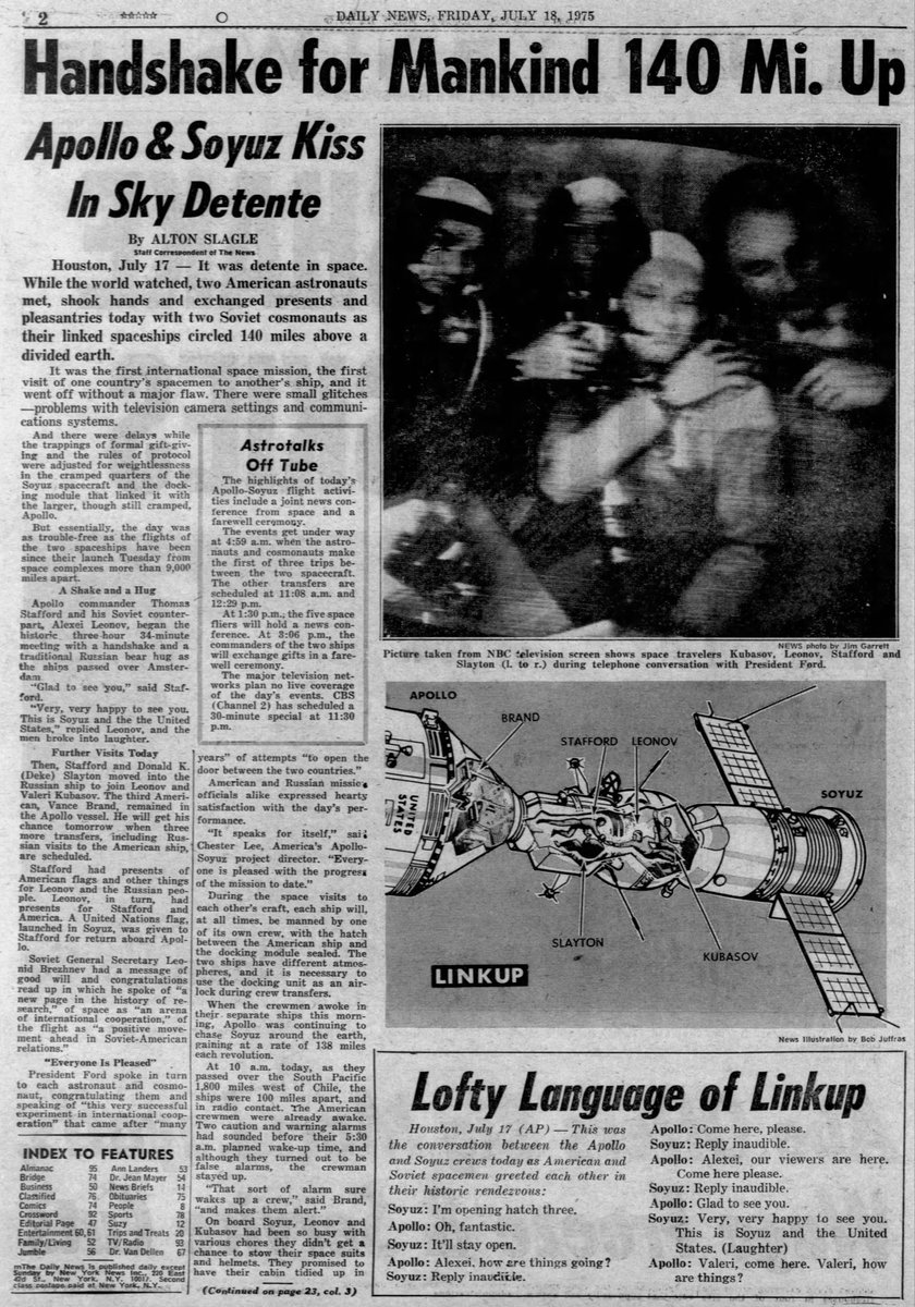 July 17-18 is the 50th anniversary of the U.S. Apollo link-up with the U.S.S.R Soyuz in 1975. It was immortalized in a plastic bottle model kit by ADDAR that year.