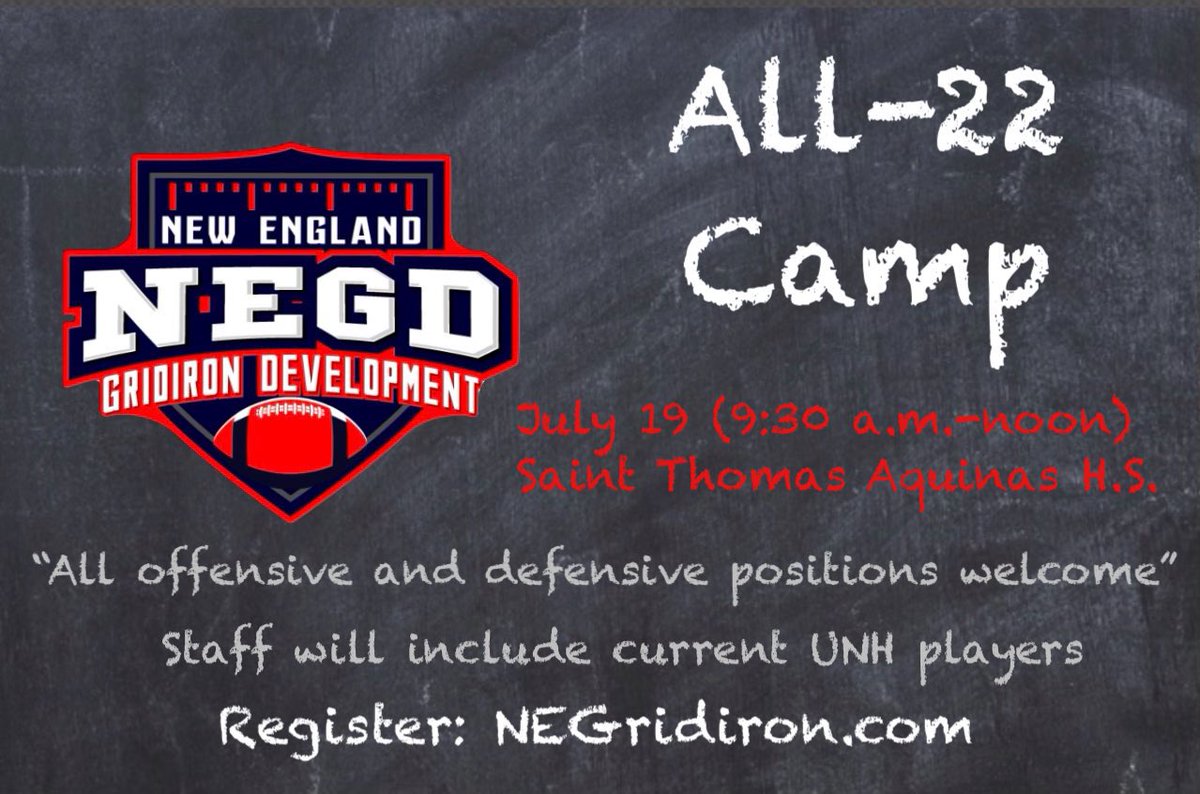 Jordan Zannini C/O 2026 (@jordanzannini0) on Twitter photo Excited to be at the All-22 Camp tomorrow. Looking foward to competing and showcasing my talents‼️
<a href="/CoachZackGoodFB/">Zachary Good</a> <a href="/603SportsMedia/">Roger Brown</a> <a href="/SalemNHFootball/">Blue Devil Football</a> <a href="/CoachFit1Tae/">Tae Kang</a> <a href="/Coach5676/">steven abraham</a> <a href="/ScoutingNE/">Coach Silva</a> <a href="/ExpoRecruits/">Expo Recruits</a> <a href="/Coach_Dugs/">Matt Dugan</a> Excited to be at the All-22 Camp tomorrow. Looking foward to competing and showcasing my talents‼️
<a href="/CoachZackGoodFB/">Zachary Good</a> <a href="/603SportsMedia/">Roger Brown</a> <a href="/SalemNHFootball/">Blue Devil Football</a> <a href="/CoachFit1Tae/">Tae Kang</a> <a href="/Coach5676/">steven abraham</a> <a href="/ScoutingNE/">Coach Silva</a> <a href="/ExpoRecruits/">Expo Recruits</a> <a href="/Coach_Dugs/">Matt Dugan</a>