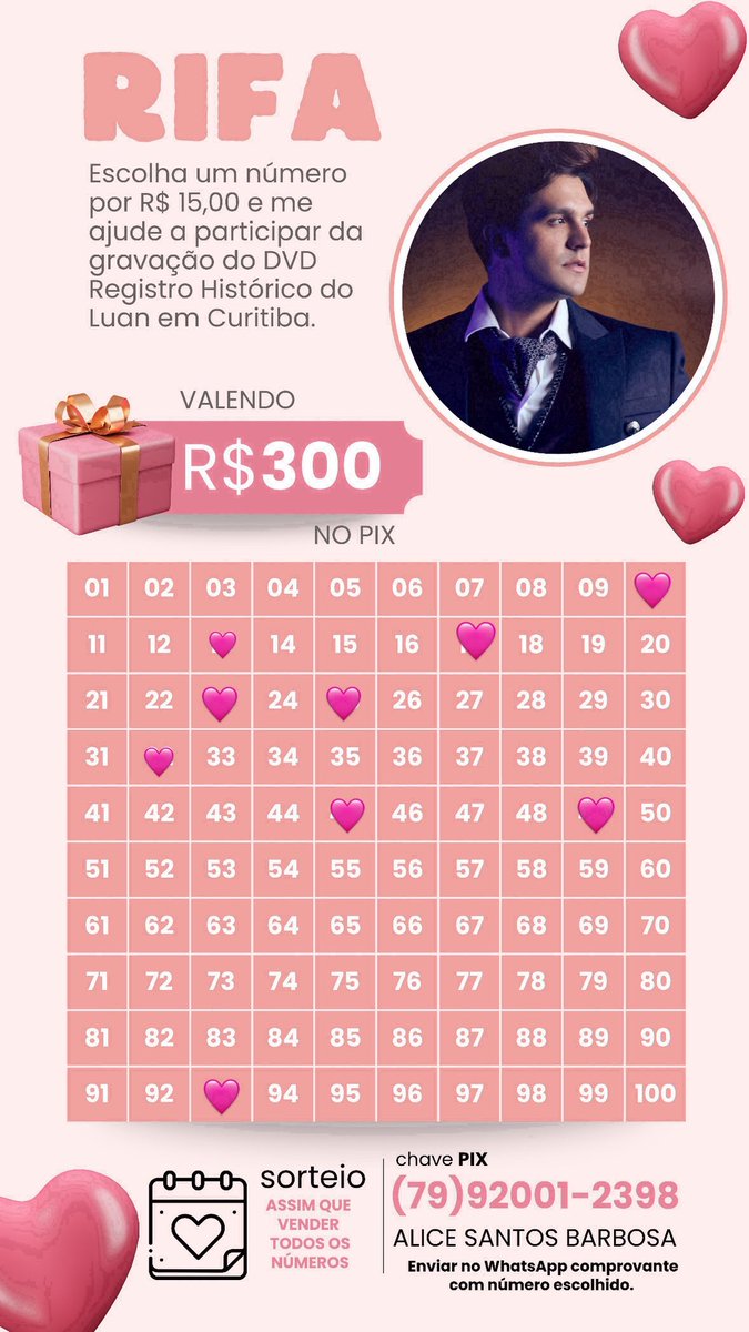 lluanjoprotetor's tweet image. Oi gente, hoje não consegui vender nenhum número da rifa 🥺 podem ajudar? Qualquer coisa, o número do meu WhatsApp tá na foto. Se quiserem me adicionar em grupos de fãs pra que eu possa divulgar tb, agradeceria bastante ❤️🙏🏻