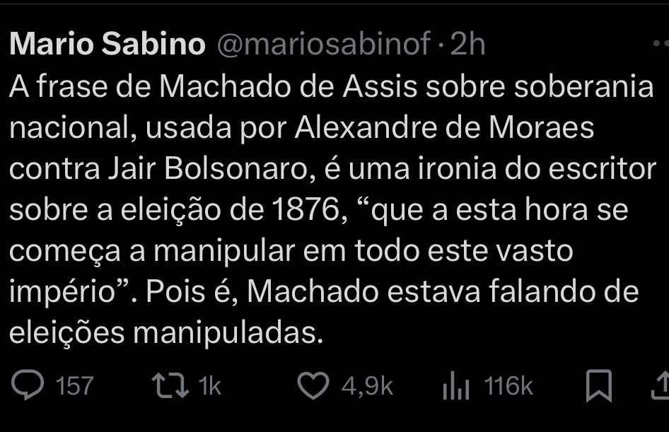 mauad_joao's tweet image. Que surpresa!! Sqn.
Moraes tirou a frase de Machado do contexto. 😁