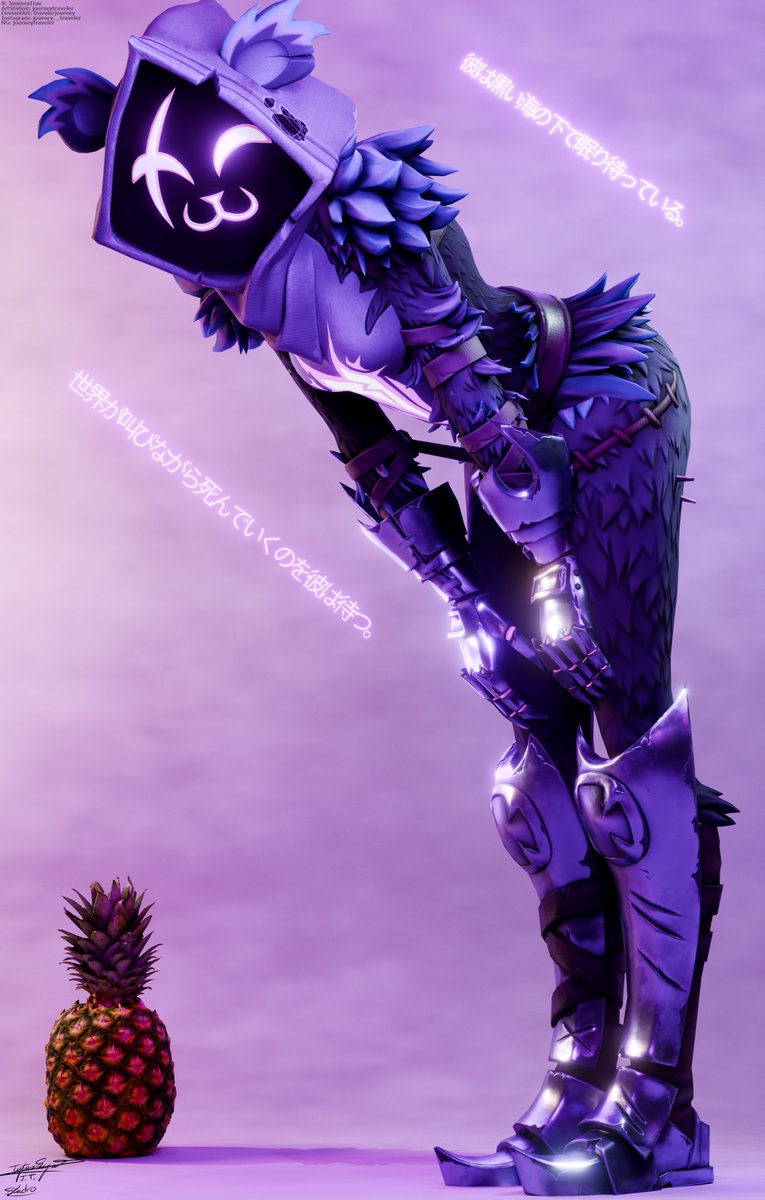 JourneyTrav's tweet image. raven team leader and a fucking pineapple???
#Fortnite #FortniteArt
