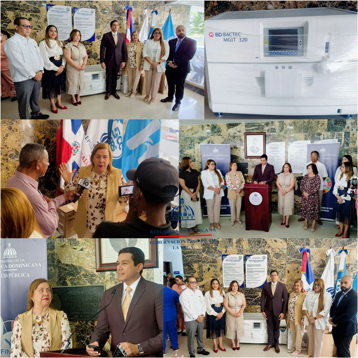 LuisaJimenezDLM's tweet photo. Junto al viceministro de @SaludPublicaRD, Eladio Pérez, hicimos entrega al Hospital @morillokingHosp de un moderno equipo automatizado MGIT-320, fortaleciendo la respuesta nacional frente a la salud. https://t.co/UIrRcvDZHT