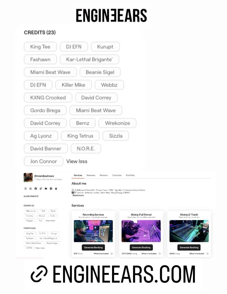 MiamiBeatWave's tweet image. Just joined @EngineEars 🎚🎛 🔥
Huge thank you to the legend @MixedByAli for getting on a call with me and recruiting me.
Happy to join the team!!! engineears.com/miamibeatwave