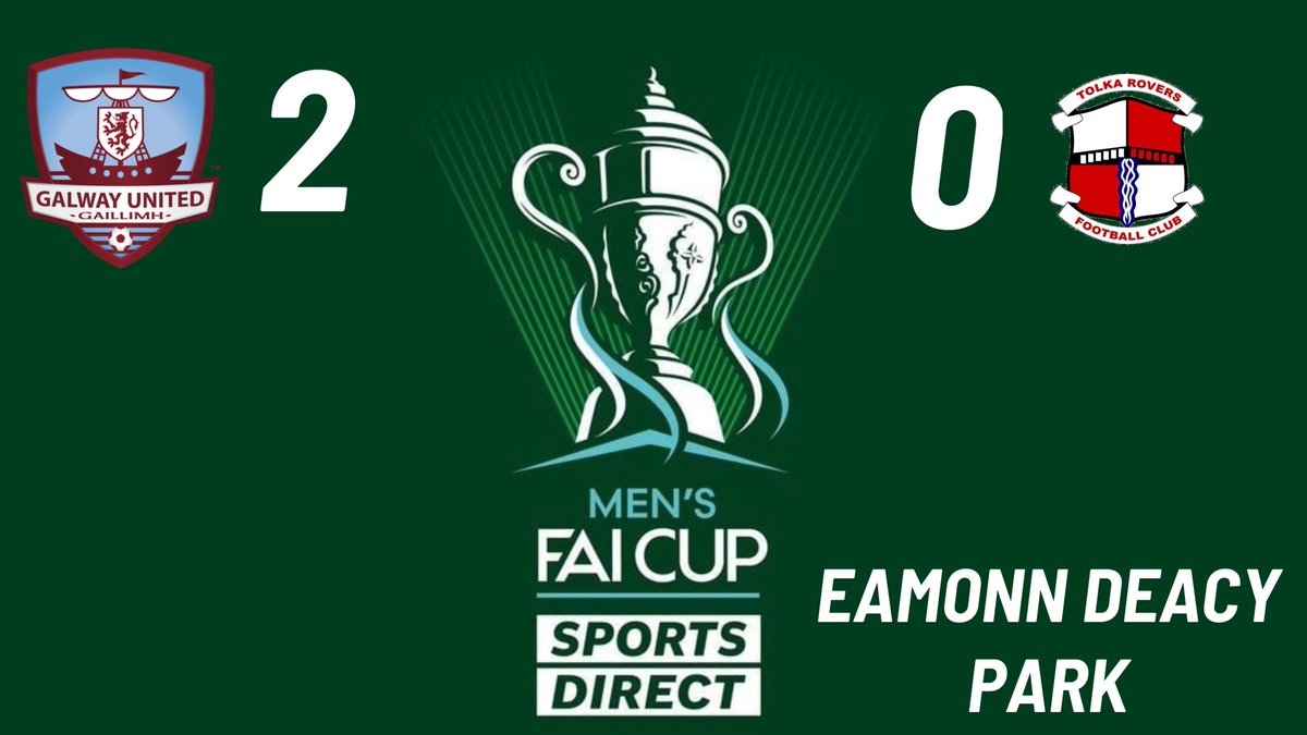 Full-time at Eamonn Deacy Park.

Galway United 2-0 Tolka Rovers

The lads gave a great account of themselves against top opposition. Battled to the end. Proud of the group.

🔴⚪ #TolkaRovers #FAICup
