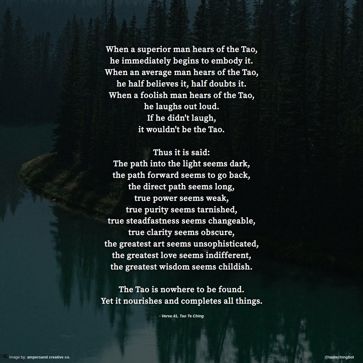 taotechingbot's tweet image. Verse 41 of The Tao Te Ching. #TaoTeChing #Laozi #Tao #LaoTzu #Taoism #BookOfTheWay
