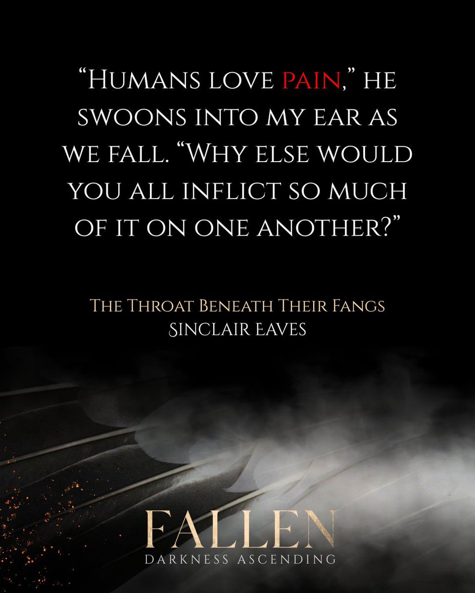 The fear of what comes next is the only thing keeping them moving. A life spent dodging the consequences of their wickedness, yet knowing retribution is just a step behind.

Preorder: mybook.to/Fallen1 

#booksta #darkbook #darkreads #HorrorFan #fallenangels #ydlamar