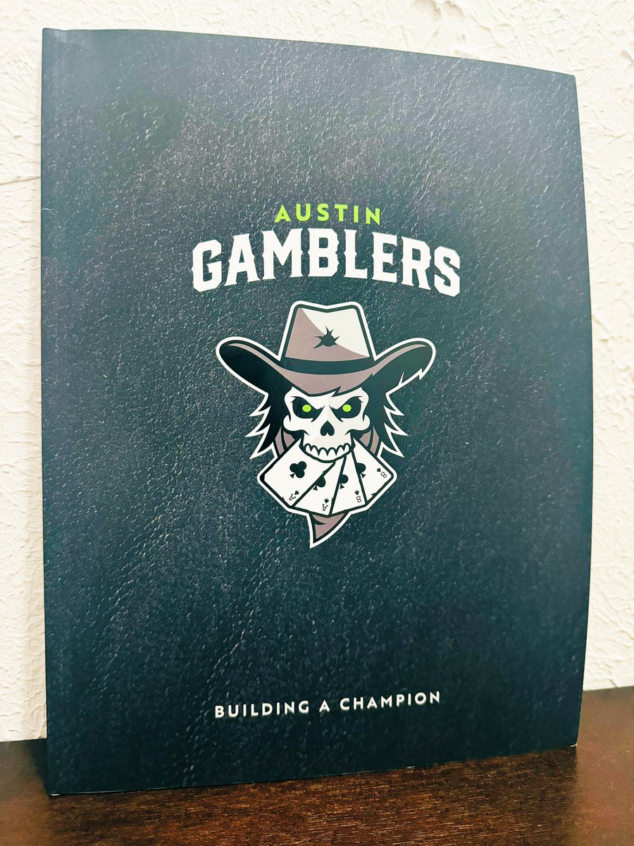 PBRbunkhouse's tweet photo. “Building A Champion,” a book that chronicles the remarkable three-year journey of the @Austin_Gamblers from the team’s inception in 2022 to their 2024 Team Championship! 🤠🏆
The @Austin_Gamblers fans are ALL IN each & every season! #DealMeIn
Thank you, @Austin_Gamblers! 📚 https://t.co/Ri2oBgt2Rm