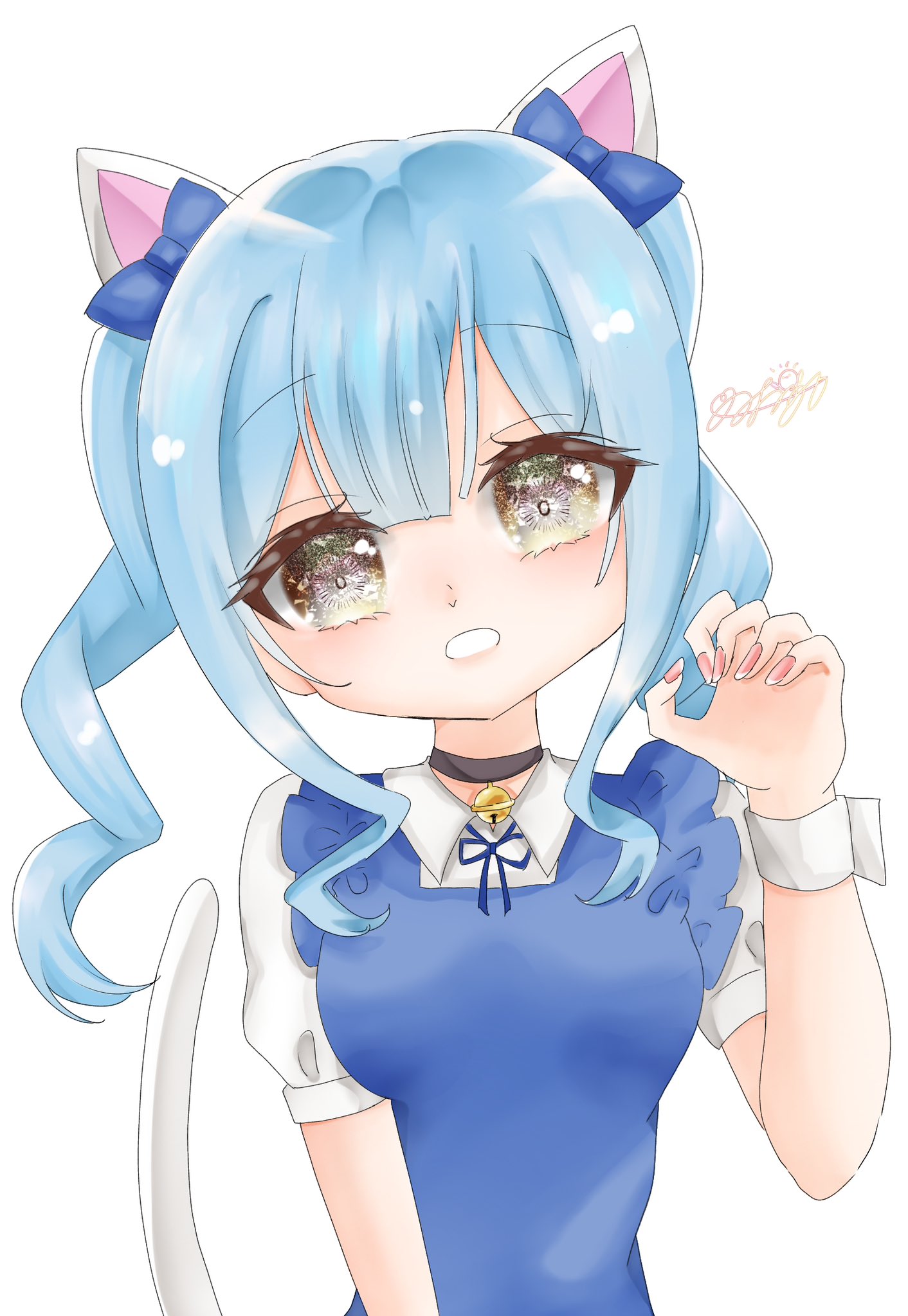 みゃ様　③オレンジ　おてて前　お顔付き　ねこ耳に変更 みつのこ@2月個展します on X: 