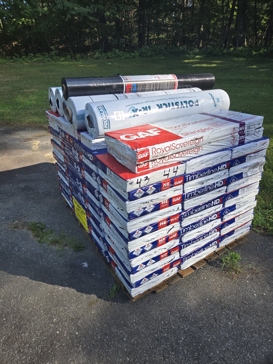 My shingles are here! gonna climb up on the roof and get to work first thing tomorrow morning.