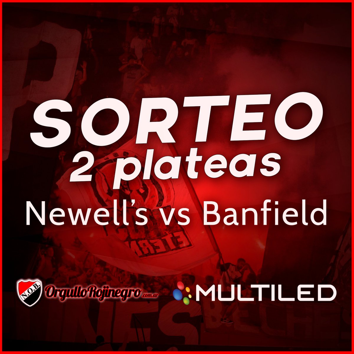 🔥 SORTEO COLOSAL 🔥

🔴⚫️ ¡Sorteamos 2 plateas para el partido vs Banfield.

🔻 Requisitos para participar:
1⃣ Seguir a @orgrojinegro y <a href="/Multiled_SA/">Multiled</a>.
2⃣ Dar RT y like.
3⃣ Mencionar a un/a amigo/a. Mientras más comentes, más chances tenés.

🗓️ Domingo 12hs anunciamos al ganador/a