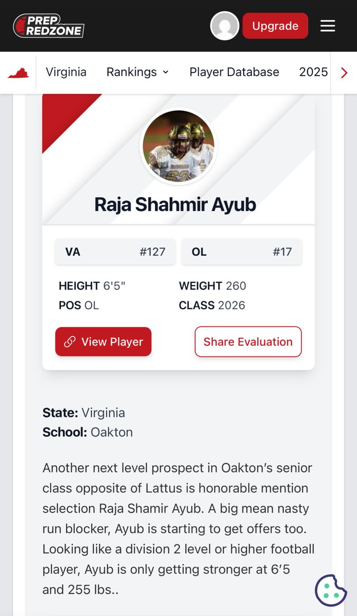 Raja Shahmir Ayub (@shammy_ayub) on Twitter photo Thank you <a href="/carljfred/">Carl Frederick</a> and <a href="/PrepRedzoneVA/">Prep Redzone Virginia</a> for the evaluation of not only me but my teammates as well. Thank you <a href="/carljfred/">Carl Frederick</a> and <a href="/PrepRedzoneVA/">Prep Redzone Virginia</a> for the evaluation of not only me but my teammates as well.