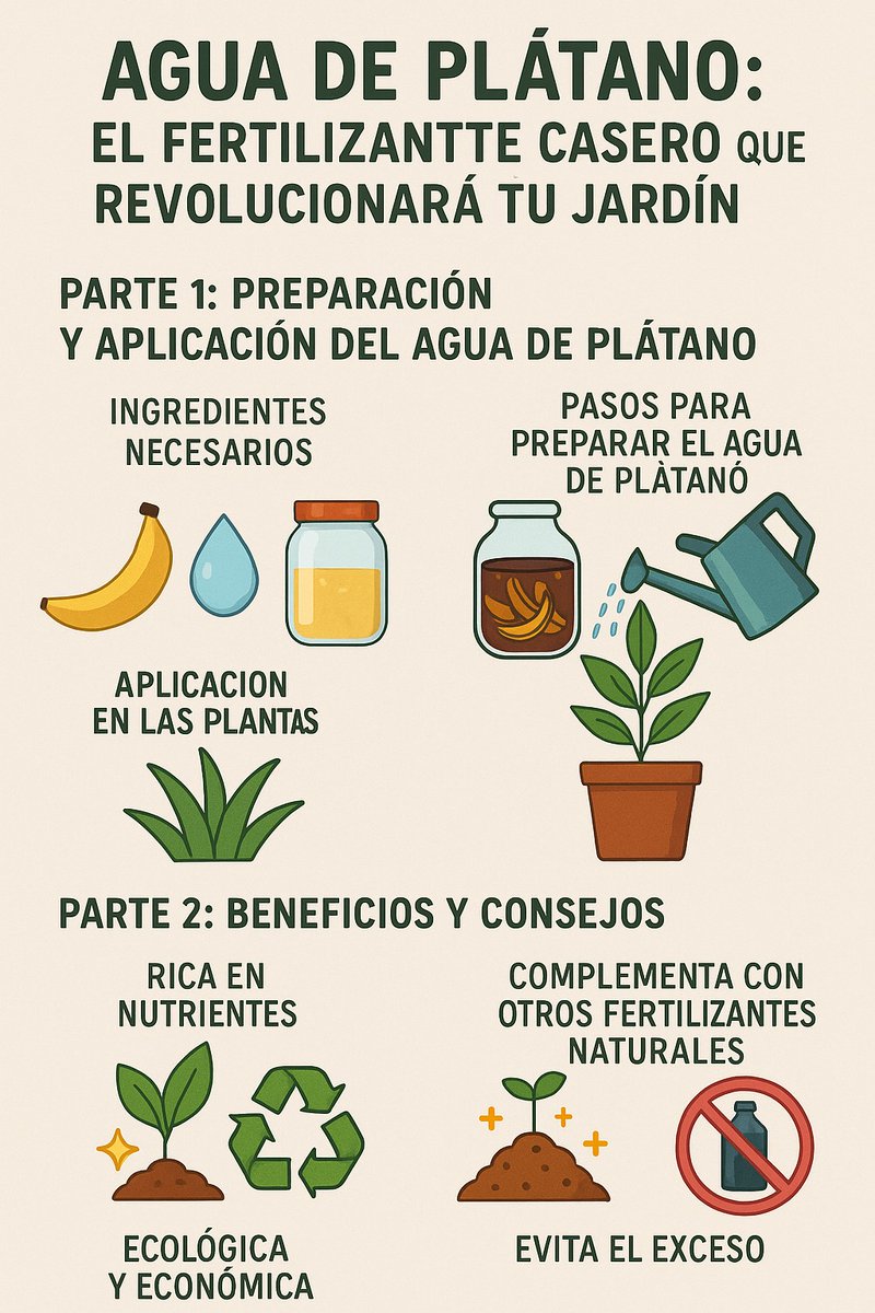 Agua de Plátano: El Fertilizante Casero que Revolucionará tu Jardín de-jardineria.com/2025/07/agua-d…
#fertilizante #jardin #jardineria