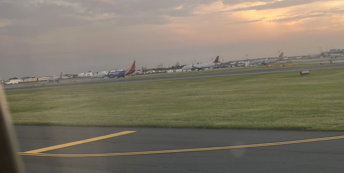 Michelle Deatrick (@mdeatrick) on Twitter photo Due to a lack of staffing of air traffic controllers (per our pilot) my already delayed plane is still number 30+ in line to leave the Philadelphia airport.
I guess when you have a government plane to fly you around, you don't care about the other 99.9% <a href="/realDonaldTrump/">Donald J. Trump</a>? Due to a lack of staffing of air traffic controllers (per our pilot) my already delayed plane is still number 30+ in line to leave the Philadelphia airport.
I guess when you have a government plane to fly you around, you don't care about the other 99.9% <a href="/realDonaldTrump/">Donald J. Trump</a>?