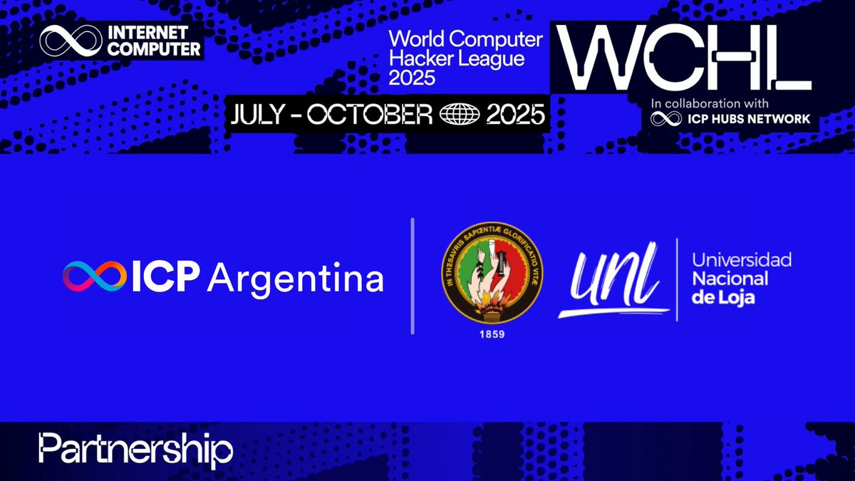ICP HUB Argentina (@icphub_ar) on Twitter photo ¡La descentralización también se aprende en las aulas! 🎓
Nos enorgullece presentar a la Universidad Nacional de Loja - <a href="/UNLoficial/">Universidad Nacional de Loja</a> - 🇪🇨 como partner educativo del Mundial de ICP: World Computer Hacker League.
#Ecuador #WorldComputer $ICP ¡La descentralización también se aprende en las aulas! 🎓
Nos enorgullece presentar a la Universidad Nacional de Loja - <a href="/UNLoficial/">Universidad Nacional de Loja</a> - 🇪🇨 como partner educativo del Mundial de ICP: World Computer Hacker League.
#Ecuador #WorldComputer $ICP